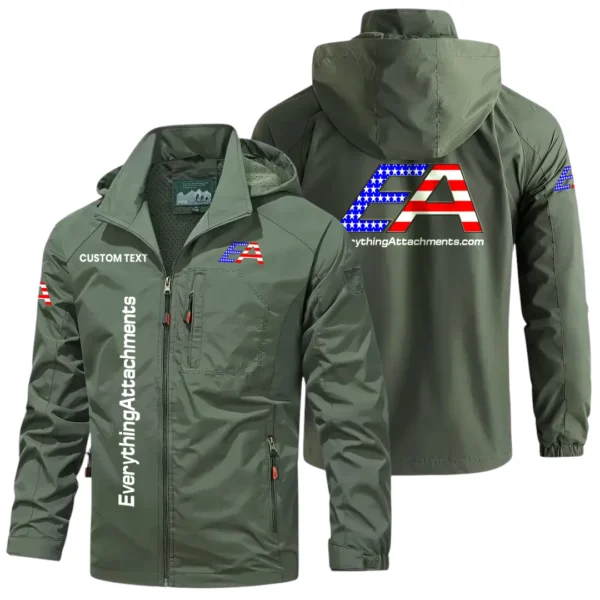 Everything Attachments Windbreaker Jacket Hooded Detachable, Outdoor Windproof Running Jacket, Custom Text HIHI080325Y28WJ86EVA