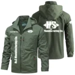 H & S Manufacturing Windbreaker Jacket Hooded Detachable, Outdoor Windproof Running Jacket, Custom Text HIHI100325Y28WJ86HSM