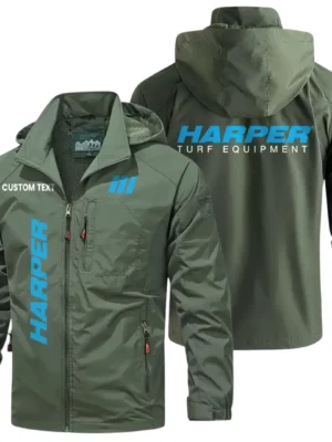 Harper Exclusive Logo Windbreaker Jacket Hooded Detachable, Outdoor Windproof Running Jacket, Custom Text HIHI100325Y28WJ86HTE