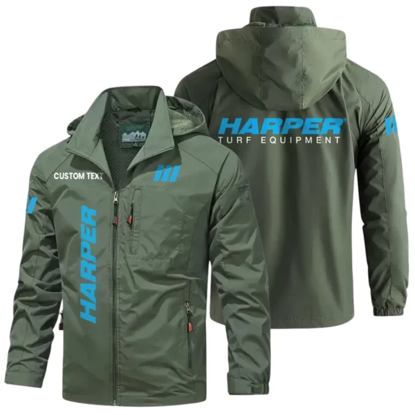 Harper Exclusive Logo Windbreaker Jacket Hooded Detachable, Outdoor Windproof Running Jacket, Custom Text HIHI100325Y28WJ86HTE
