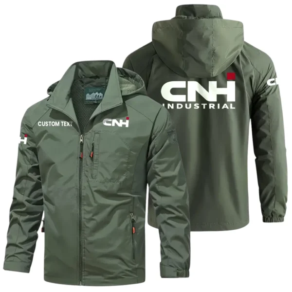 CNH Industrial Windbreaker Jacket Hooded Detachable, Outdoor Windproof Running Jacket, Custom Text HIHI110325Y28WJ86CNI