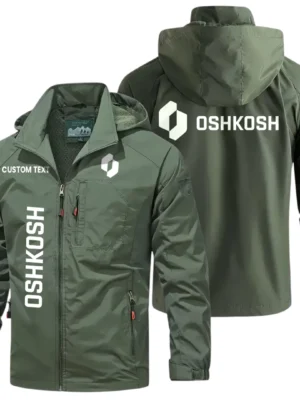 Oshkosh Industrial Windbreaker Jacket Hooded Detachable, Outdoor Windproof Running Jacket, Custom Text HIHI110325Y28WJ86OSC