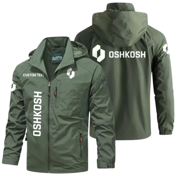 Oshkosh Industrial Windbreaker Jacket Hooded Detachable, Outdoor Windproof Running Jacket, Custom Text HIHI110325Y28WJ86OSC