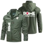 Rome Grinding Solutions Windbreaker Jacket Hooded Detachable, Outdoor Windproof Running Jacket, Custom Text HIHI110325Y28WJ86RGS