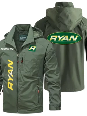 Ryan Turf Renovation Windbreaker Jacket Hooded Detachable, Outdoor Windproof Running Jacket, Custom Text HIHI110325Y28WJ86RTR