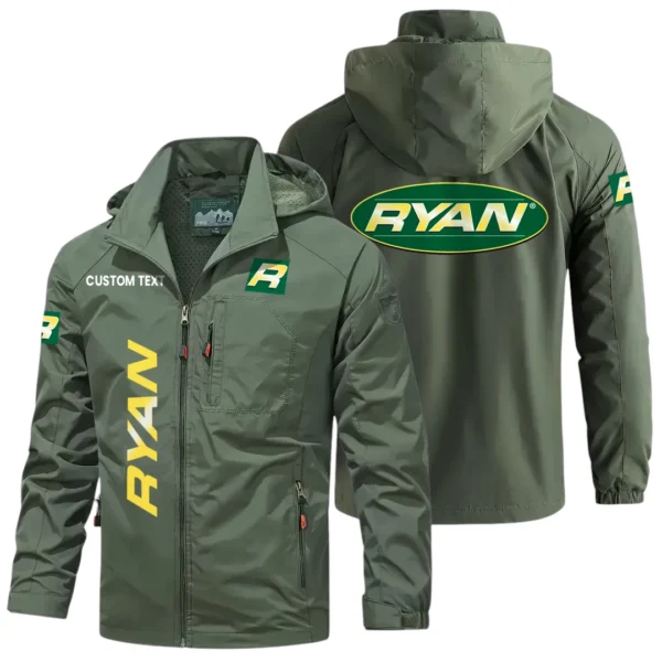 Ryan Turf Renovation Windbreaker Jacket Hooded Detachable, Outdoor Windproof Running Jacket, Custom Text HIHI110325Y28WJ86RTR