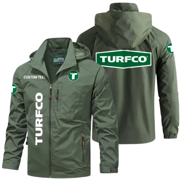 Turfco Windbreaker Jacket Hooded Detachable, Outdoor Windproof Running Jacket, Custom Text HIHI110325Y28WJ86TUR