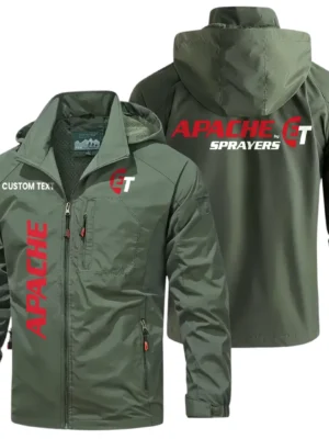 Apache Sprayers Windbreaker Jacket Hooded Detachable, Outdoor Windproof Running Jacket, Custom Text HIHI120325Y28WJ86APS