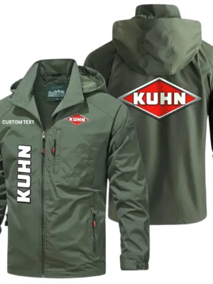 Kuhn Exclusive Logo Windbreaker Jacket Hooded Detachable, Outdoor Windproof Running Jacket, Custom Text HIHI120325Y28WJ86KNA