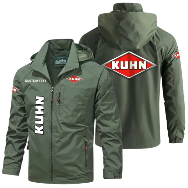Kuhn Exclusive Logo Windbreaker Jacket Hooded Detachable, Outdoor Windproof Running Jacket, Custom Text HIHI120325Y28WJ86KNA