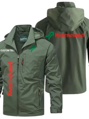Kverneland Windbreaker Jacket Hooded Detachable, Outdoor Windproof Running Jacket, Custom Text HIHI120325Y28WJ86KVE