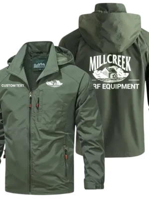 Millcreek Exclusive Logo Windbreaker Jacket Hooded Detachable, Outdoor Windproof Running Jacket, Custom Text HIHI120325Y28WJ86MIM