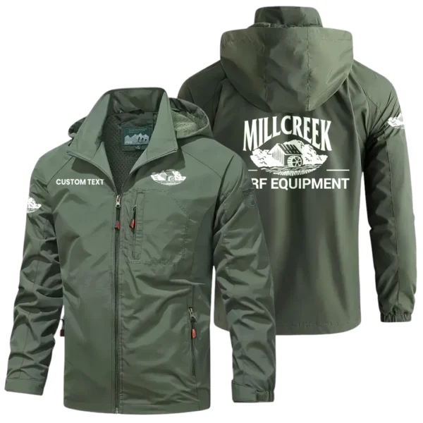 Millcreek Exclusive Logo Windbreaker Jacket Hooded Detachable, Outdoor Windproof Running Jacket, Custom Text HIHI120325Y28WJ86MIM