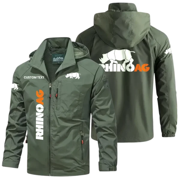 Rhino AG Windbreaker Jacket Hooded Detachable, Outdoor Windproof Running Jacket, Custom Text HIHI120325Y28WJ86RAG