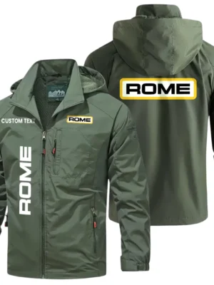 Rome Plow Windbreaker Jacket Hooded Detachable, Outdoor Windproof Running Jacket, Custom Text HIHI120325Y28WJ86RMP