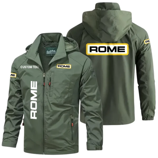 Rome Plow Windbreaker Jacket Hooded Detachable, Outdoor Windproof Running Jacket, Custom Text HIHI120325Y28WJ86RMP
