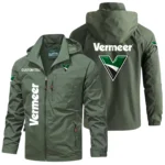 Vermeer Exclusive Logo Windbreaker Jacket Hooded Detachable, Outdoor Windproof Running Jacket, Custom Text HIHI120325Y28WJ86VER