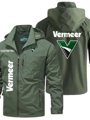 Vermeer Exclusive Logo Windbreaker Jacket Hooded Detachable, Outdoor Windproof Running Jacket, Custom Text HIHI120325Y28WJ86VER