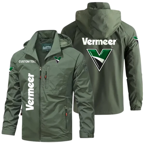 Vermeer Exclusive Logo Windbreaker Jacket Hooded Detachable, Outdoor Windproof Running Jacket, Custom Text HIHI120325Y28WJ86VER