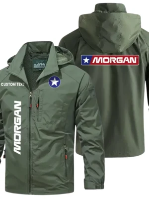 Morgan Truck Exclusive Logo Windbreaker Jacket Hooded Detachable, Outdoor Windproof Running Jacket, Custom Text HIHI130225Y28WJ86MTB