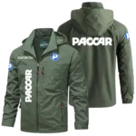 Paccar Exclusive Logo Windbreaker Jacket Hooded Detachable, Outdoor Windproof Running Jacket, Custom Text HIHI130225Y28WJ86PAC