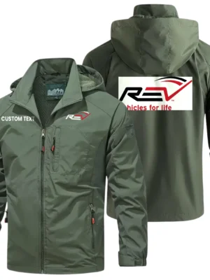 REV Exclusive Logo Windbreaker Jacket Hooded Detachable, Outdoor Windproof Running Jacket, Custom Text HIHI130225Y28WJ86REV