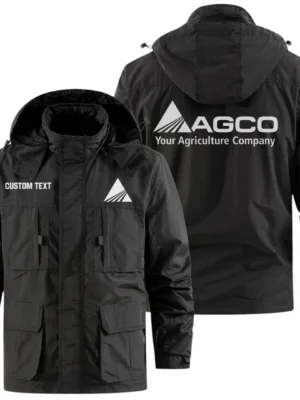 AGCO Exclusive Logo Windbreaker Jacket Hooded Detachable, Outdoor Jacket Multi Pocket, Custom Name HIDI190325Y26WMPAGC