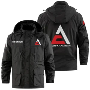 Allis Chalmers Exclusive Logo Windbreaker Jacket Hooded Detachable, Outdoor Jacket Multi Pocket, Custom Name HIDI190325Y26WMPALC