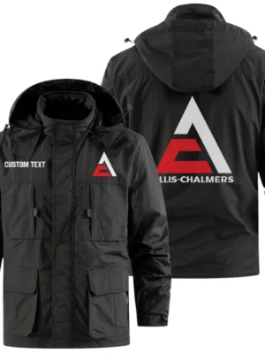 Allis Chalmers Exclusive Logo Windbreaker Jacket Hooded Detachable, Outdoor Jacket Multi Pocket, Custom Name HIDI190325Y26WMPALC