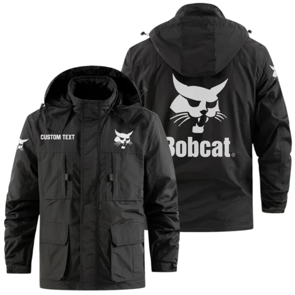 Bobcat Exclusive Logo Windbreaker Jacket Hooded Detachable, Outdoor Jacket Multi Pocket, Custom Name HIDI190325Y26WMPBOC