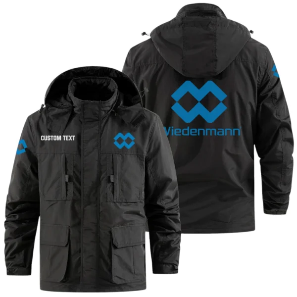 Wiedenmann Exclusive Logo Windbreaker Jacket Hooded Detachable, Outdoor Jacket Multi Pocket, Custom Name HIDI190325Y26WMPWDM