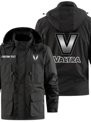 Valtra Exclusive Logo Windbreaker Jacket Hooded Detachable, Outdoor Jacket Multi Pocket, Custom Name HIDI190325Y26WMVAT