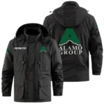 Alamo Group Exclusive Logo Windbreaker Jacket Hooded Detachable, Outdoor Jacket Multi Pocket, Custom Name HIDI200325Y26WMPALG