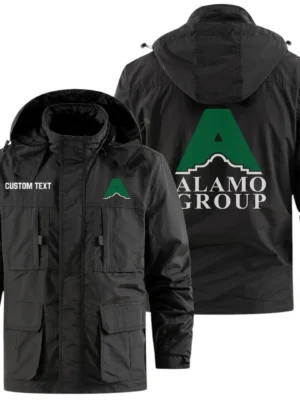 Alamo Group Exclusive Logo Windbreaker Jacket Hooded Detachable, Outdoor Jacket Multi Pocket, Custom Name HIDI200325Y26WMPALG