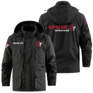 Apache Sprayers Exclusive Logo Windbreaker Jacket Hooded Detachable, Outdoor Jacket Multi Pocket, Custom Name HIDI200325Y26WMPAPS