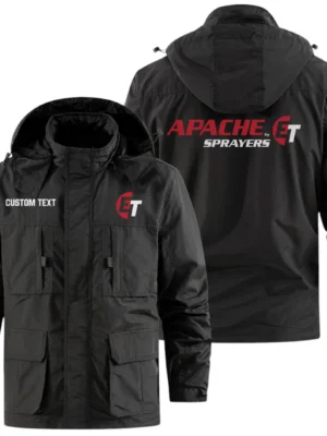 Apache Sprayers Exclusive Logo Windbreaker Jacket Hooded Detachable, Outdoor Jacket Multi Pocket, Custom Name HIDI200325Y26WMPAPS