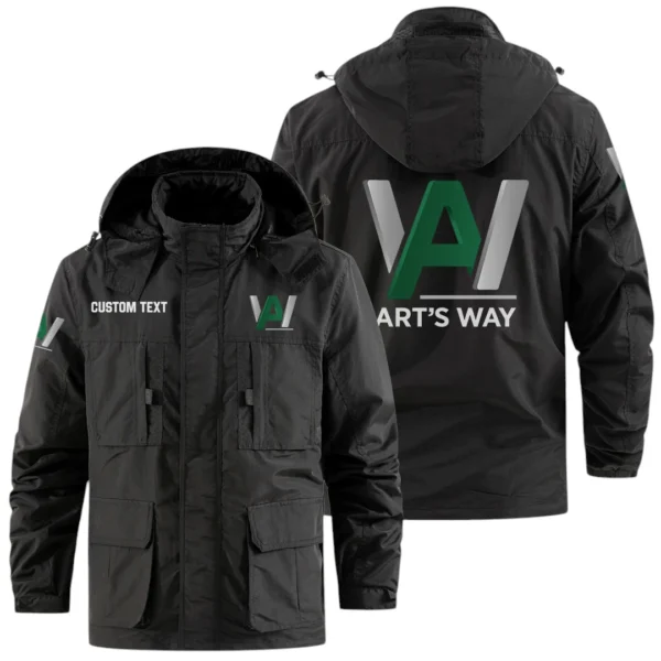 Art’s Way Exclusive Logo Windbreaker Jacket Hooded Detachable, Outdoor Jacket Multi Pocket, Custom Name HIDI200325Y26WMPAWM