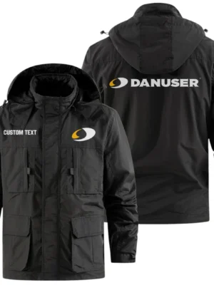 Danuser Machine Exclusive Logo Windbreaker Jacket Hooded Detachable, Outdoor Jacket Multi Pocket, Custom Name HIDI200325Y26WMPDAM