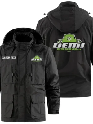 Dakota DEMI Exclusive Logo Windbreaker Jacket Hooded Detachable, Outdoor Jacket Multi Pocket, Custom Name HIDI200325Y26WMPDEM