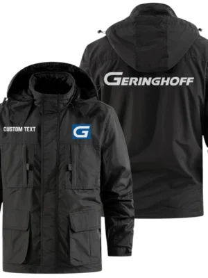 Geringhoff Exclusive Logo Windbreaker Jacket Hooded Detachable, Outdoor Jacket Multi Pocket, Custom Name HIDI200325Y26WMPGER