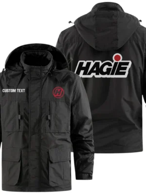 Hagie Exclusive Logo Windbreaker Jacket Hooded Detachable, Outdoor Jacket Multi Pocket, Custom Name HIDI200325Y26WMPHAG
