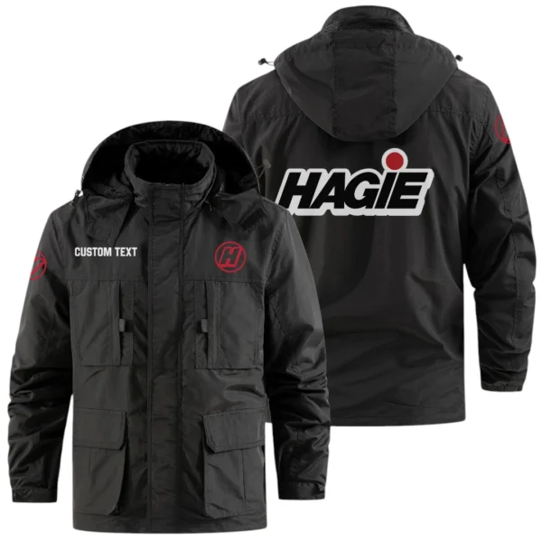 Hagie Exclusive Logo Windbreaker Jacket Hooded Detachable, Outdoor Jacket Multi Pocket, Custom Name HIDI200325Y26WMPHAG
