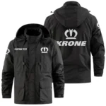 KRONE Exclusive Logo Windbreaker Jacket Hooded Detachable, Outdoor Jacket Multi Pocket, Custom Name HIDI200325Y26WMPKAM
