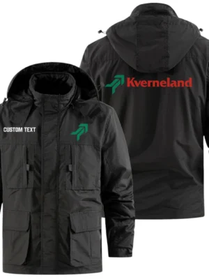 Kverneland Exclusive Logo Windbreaker Jacket Hooded Detachable, Outdoor Jacket Multi Pocket, Custom Name HIDI200325Y26WMPKVE