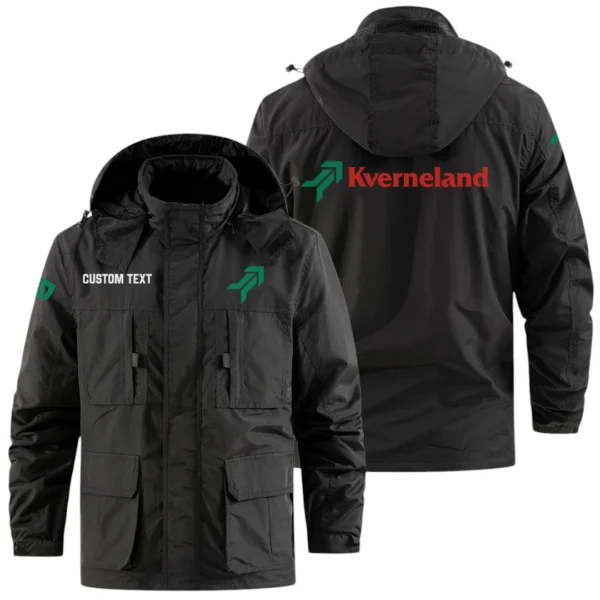 Kverneland Exclusive Logo Windbreaker Jacket Hooded Detachable, Outdoor Jacket Multi Pocket, Custom Name HIDI200325Y26WMPKVE