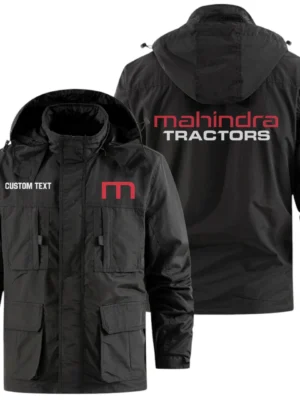 Mahindra Tractor Exclusive Logo Windbreaker Jacket Hooded Detachable, Outdoor Jacket Multi Pocket, Custom Name HIDI200325Y26WMPMAT