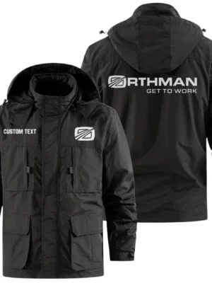 Orthman Exclusive Logo Windbreaker Jacket Hooded Detachable, Outdoor Jacket Multi Pocket, Custom Name HIDI200325Y26WMPORM