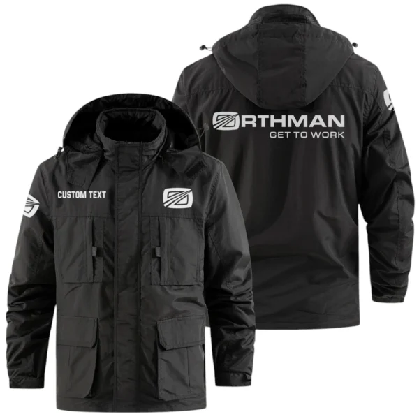 Orthman Exclusive Logo Windbreaker Jacket Hooded Detachable, Outdoor Jacket Multi Pocket, Custom Name HIDI200325Y26WMPORM