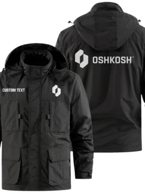 Oshkosh Exclusive Logo Windbreaker Jacket Hooded Detachable, Outdoor Jacket Multi Pocket, Custom Name HIDI200325Y26WMPOSC