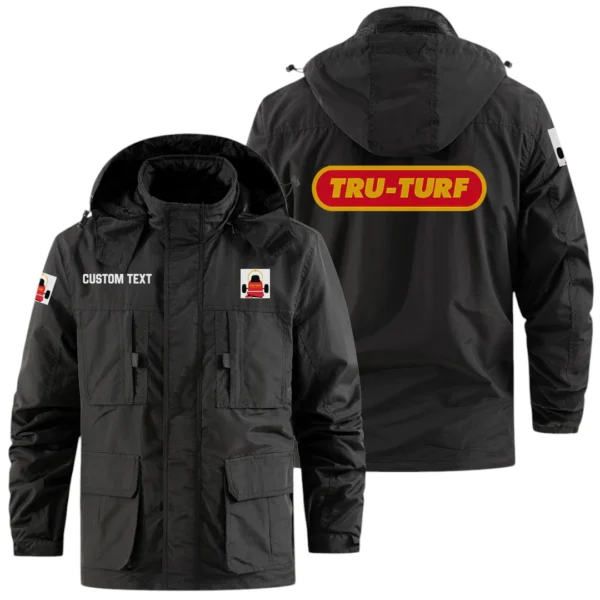 Tru-Turf Exclusive Logo Windbreaker Jacket Hooded Detachable, Outdoor Jacket Multi Pocket, Custom Name HIDI200325Y26WMPTRT